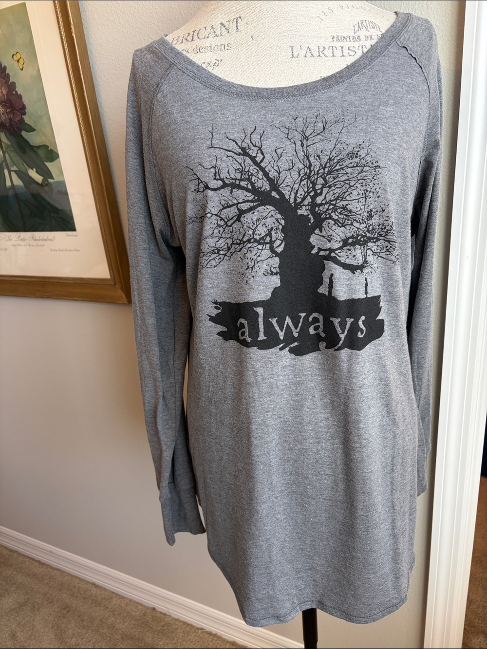 Warner Bros. Harry Potter Heather Gray Logo Tee